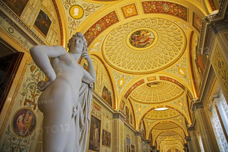 Neoclassical sculpture in the Gallery of the History of Ancient Painting in the Winter Palace