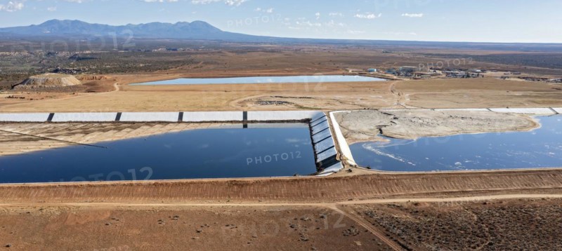 Ponds with radioactive waste at the Energy Fuels Resources White Mesa Mill