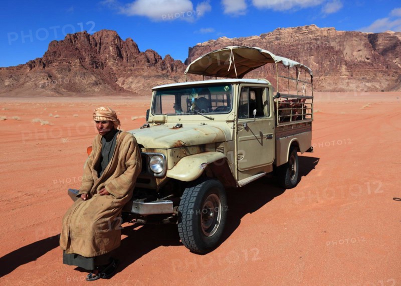 Bedouin with off-road vehicle