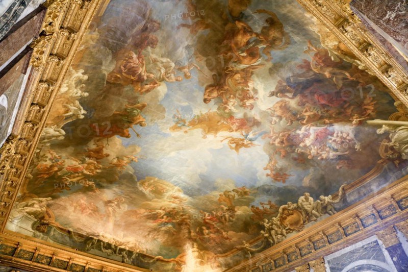 Ceiling painting Apotheosis of Hercules by Francois Lemoyne