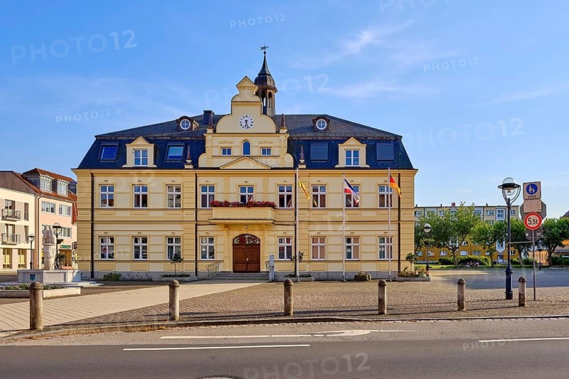 The Demmin town hall on the market square
