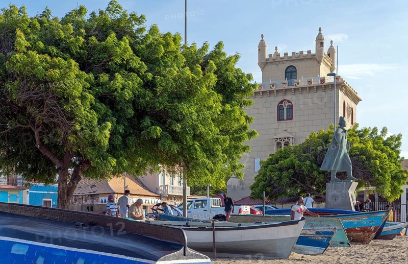 Torre and Fishing Boats Sao Vicente Mindelo Cape Verde