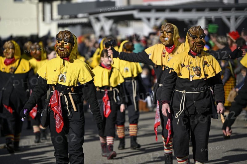 Miners ghosts of the Biberach Fools Guild at the Great Carnival Parade