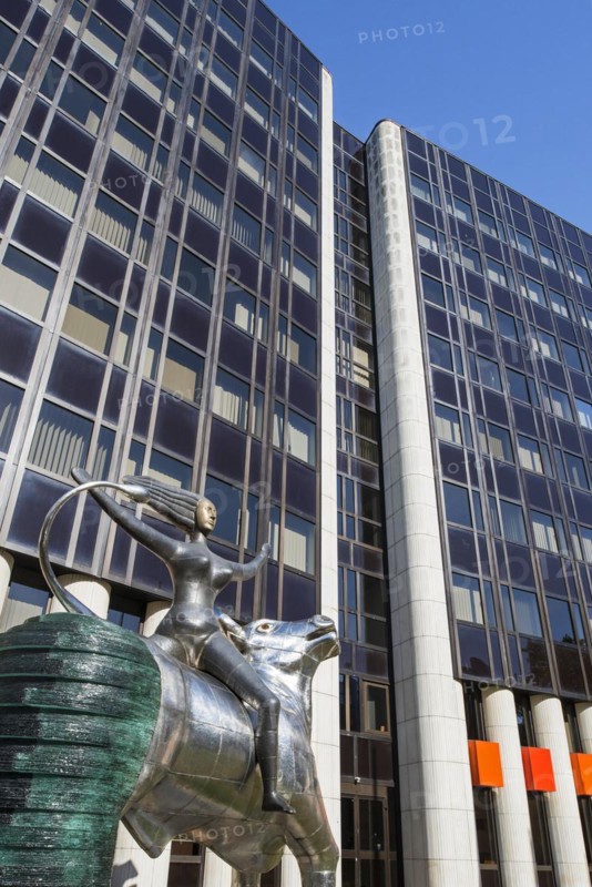 The sculpture The Removal of Europa in front of the headquarters of the Council of Europe