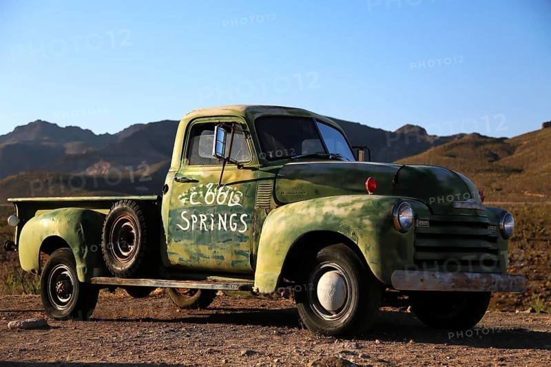 Cool Springs Station on historic Route 66 with a view of the pickup. Oatman