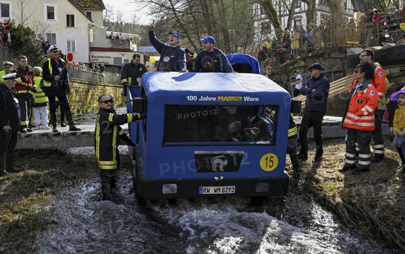 Zuber 100 Jahre Maser-Ware on the river Schiltach