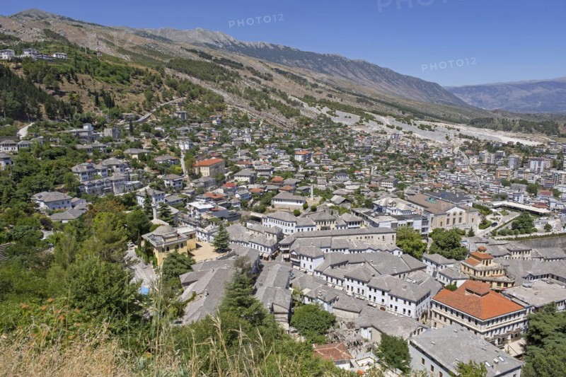 View over the city Gjirokaster