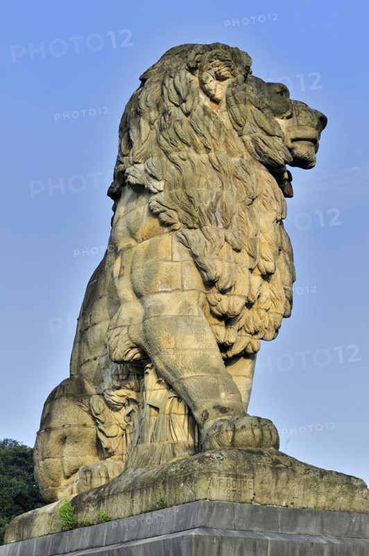 Boures monumental lion at the Gileppe Dam
