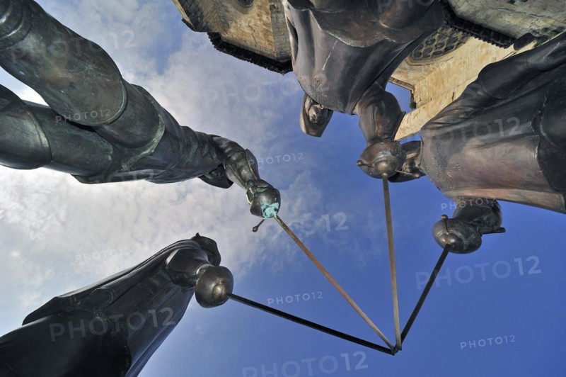 Statue of dArtagnan and The Three Musketeers at Condom