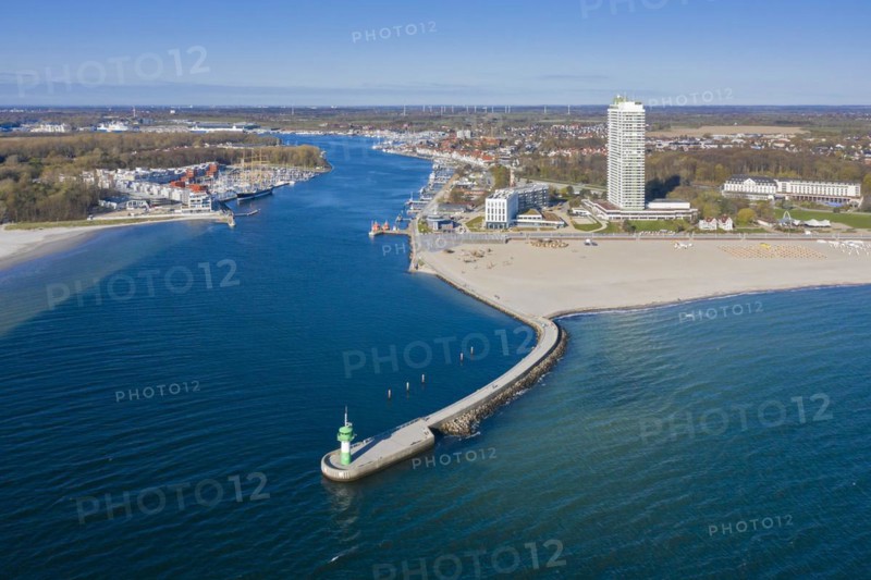 Aerial view over mole