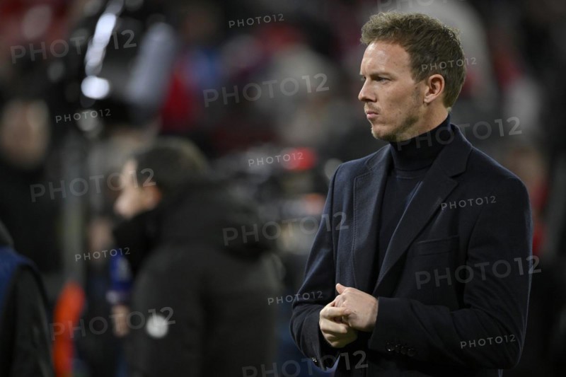 Coach Julian Nagelsmann FC Bayern Munich FCB in front of interview