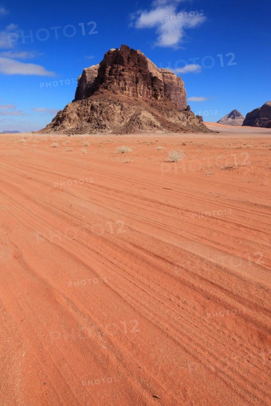 Desert landscape in Wadi Rum