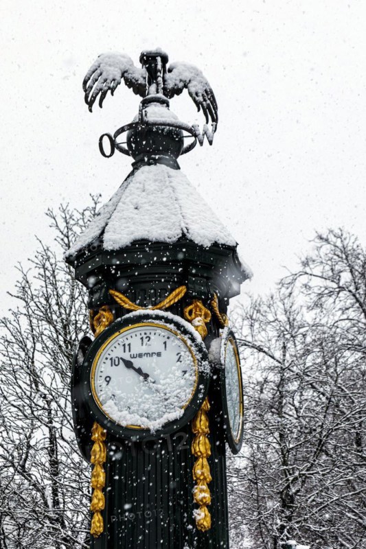 Duesseldorf in a snowstorm