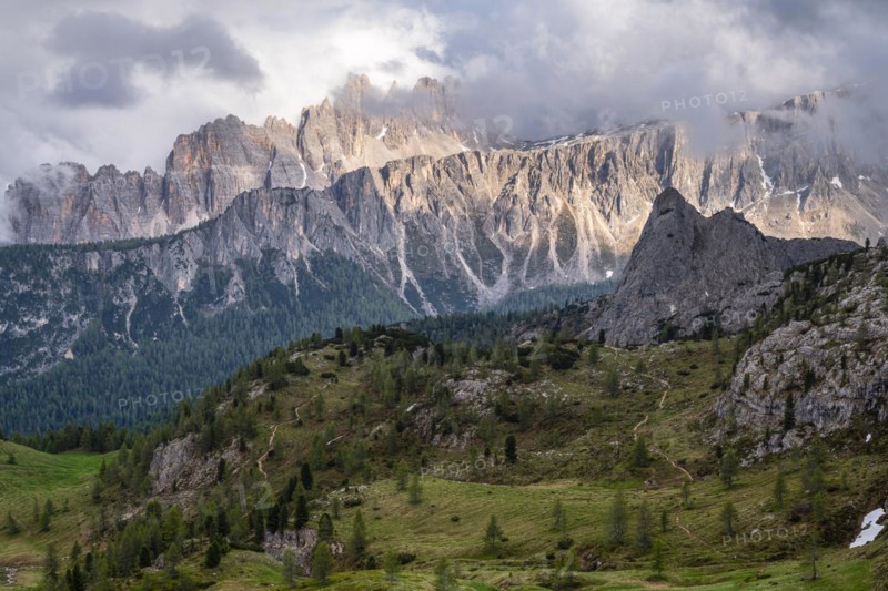 Mountain panorama of the Dolomites