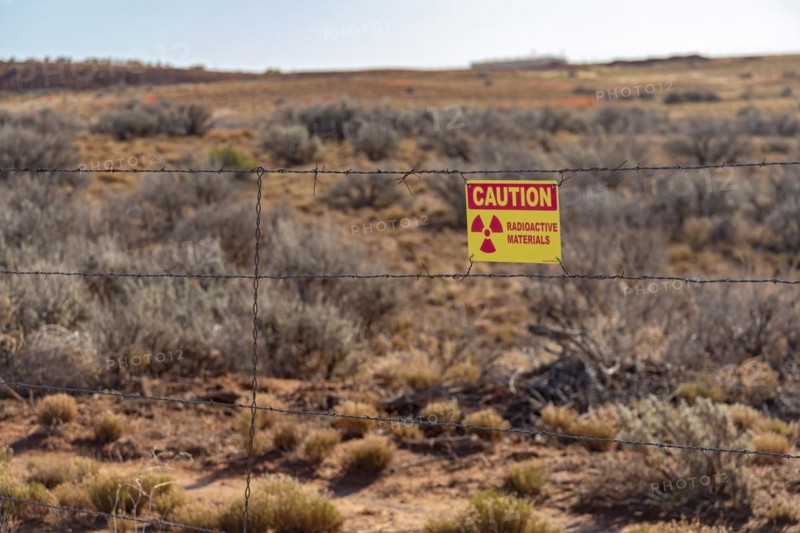 Ponds with radioactive waste at the Energy Fuels Resources White Mesa Mill