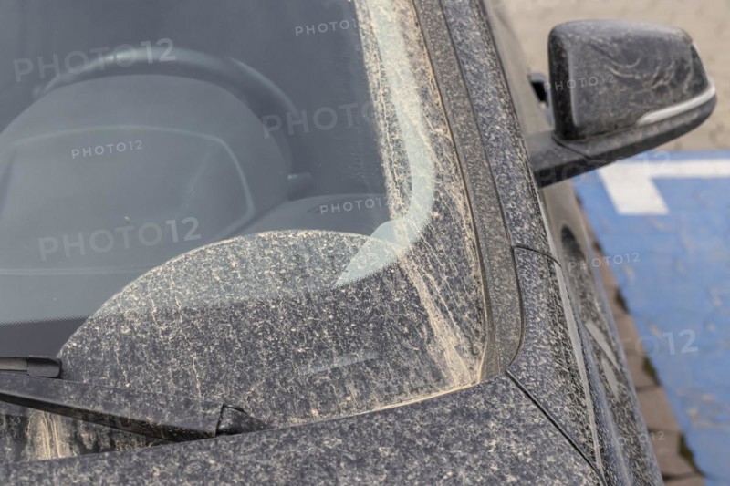 Sahara dust on car