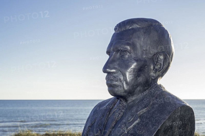 Charles Shay Indian Memorial overlooking Omaha Beach