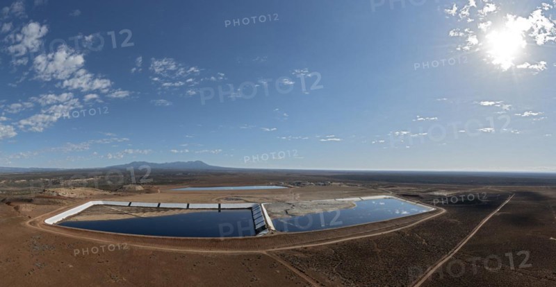 Ponds with radioactive waste at the Energy Fuels Resources White Mesa Mill