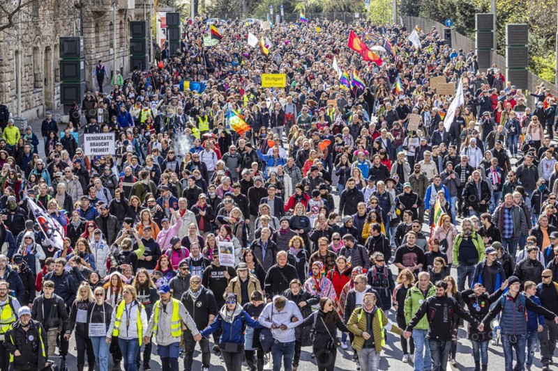 Demonstration by contrarians and other opponents of pandemic restrictions