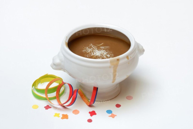 Basler Mehlsuppe, the soup is traditionally eaten at Fasnacht, Basel, Switzerland, Europe