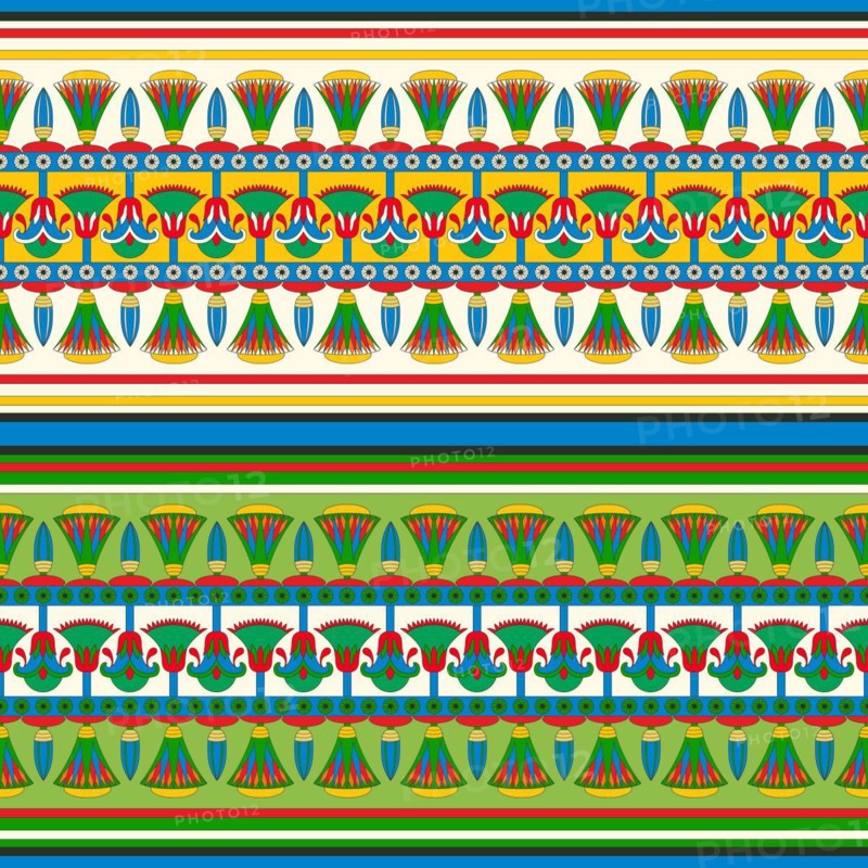 Ancient Egyptian traditional background, vector seamless pattern