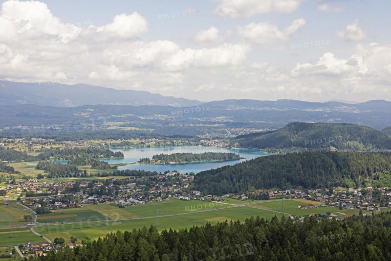 Faak am See and Faaker See, Villach and Finkenstein municipalities, Carinthia, Austria, Europe