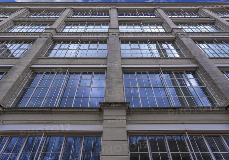 Facade of the Glass Palace, former Mechanical Cotton Spinning and Weaving Mill, from 1910 to 1988, today Art Museum, Augsburg, Bavaria, Germany, Europe