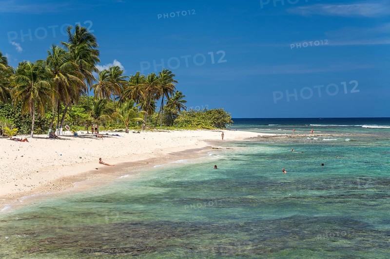 On the beach Plage de la Chapelle, Anse Bertrand, Grande-Terre, Guadeloupe, France, North America