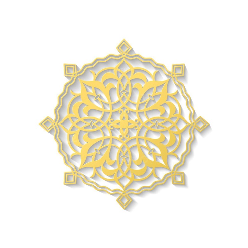 Islamic golden ornament, vector illustration