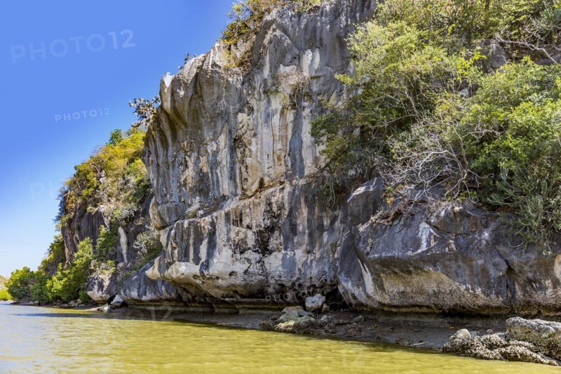 Rock formations, boat trip on the Khao Daeng River, Khao Sam Roi Yot National Park, Prachuap Khiri Khan Province, Thailand, Asia