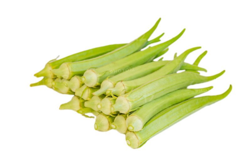 Fresh green okra