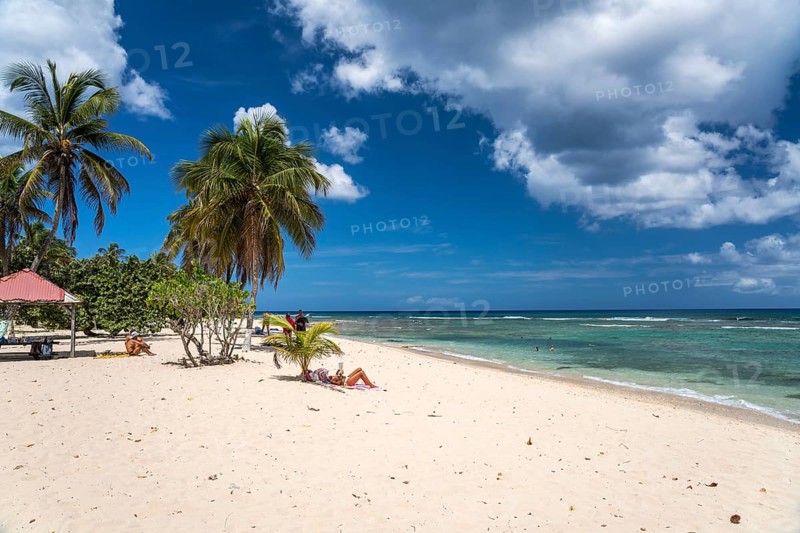 On the beach Plage de la Chapelle, Anse Bertrand, Grande-Terre, Guadeloupe, France, North America
