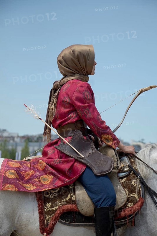 Ottoman archer riding and shooting on horseback