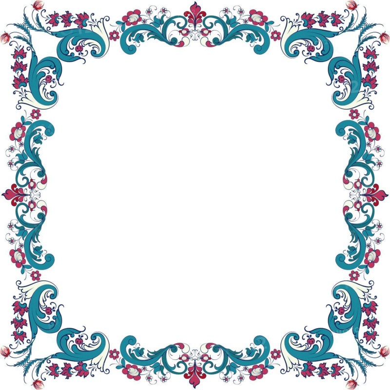 Vector floral frame with traditional Norwegian Rosemaling motif