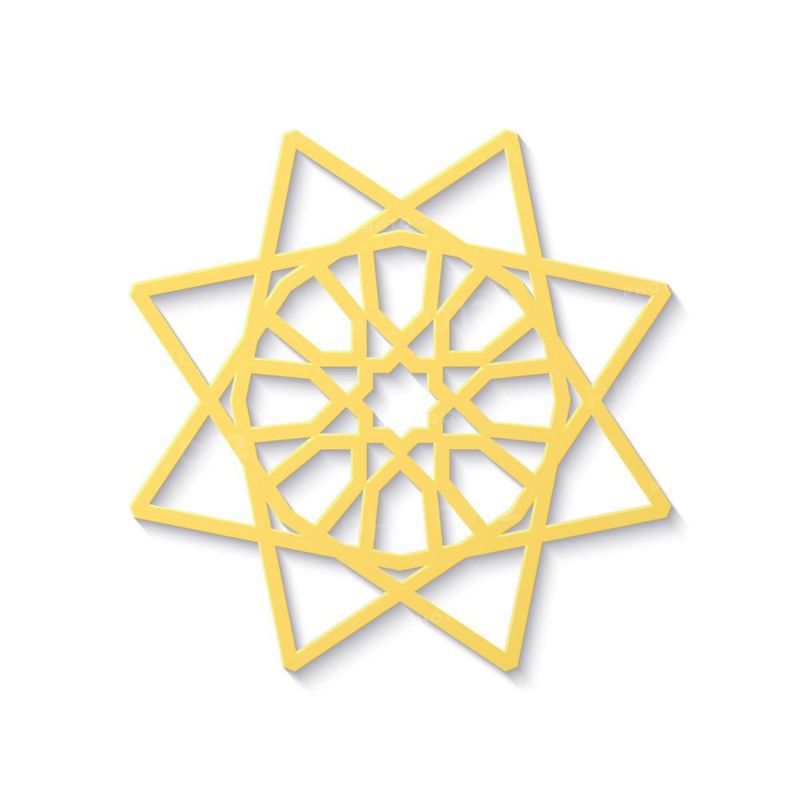 Islamic golden ornament, vector illustration