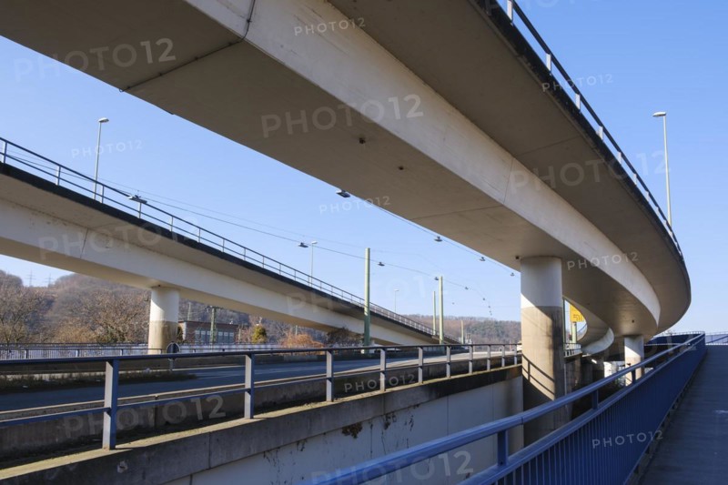 Eckeseyer Strasse, Bundesstrasse 54, Hochstrasse, Bridge, Hagen, Westphalia, North Rhine-Westphalia, Germany, Europe