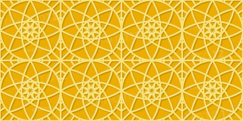 Islamic gold ornament vector seamless pattern