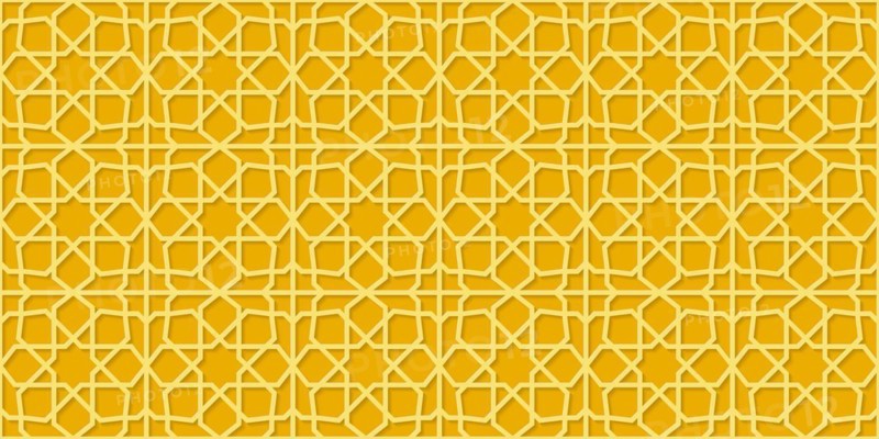 Islamic gold ornament vector seamless pattern