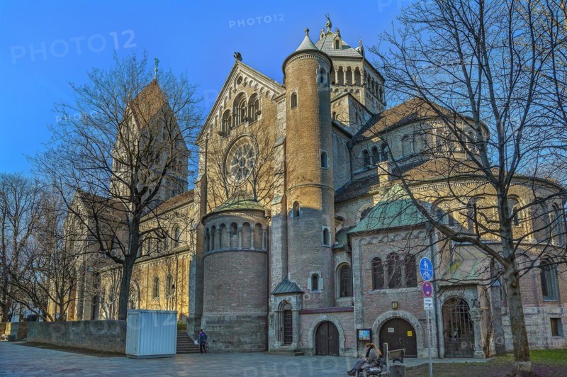 Neo-Romanesque Parish Church of St. Anne in Lehel, Munich, Bavaria, Germany, Europe