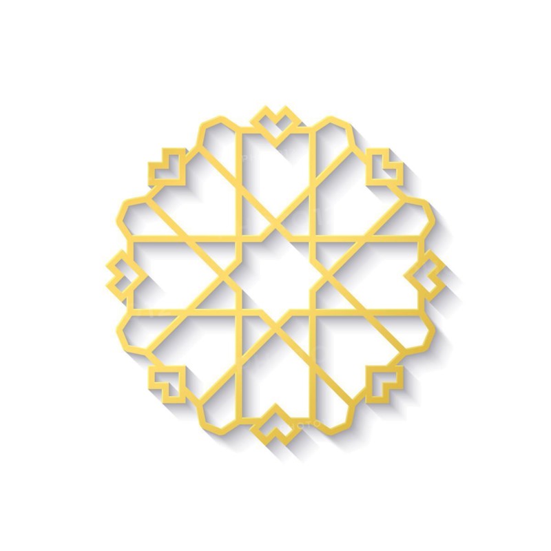 Islamic golden ornament, vector illustration