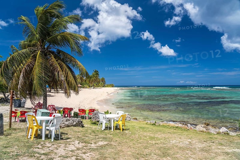 On the beach Plage de la Chapelle, Anse Bertrand, Grande-Terre, Guadeloupe, France, North America
