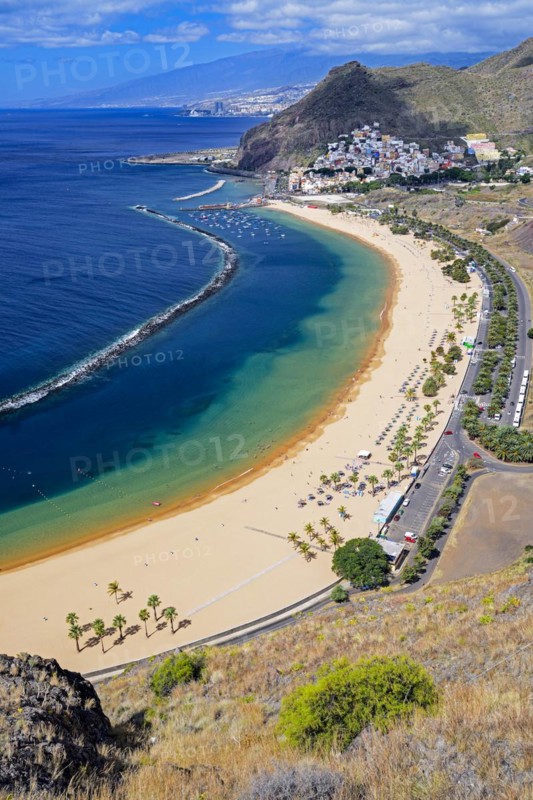 Playa de las Teresitas Beach, San Andres, Santa Cruz Rear, Tenerife, Canary Islands, Spain, Europe