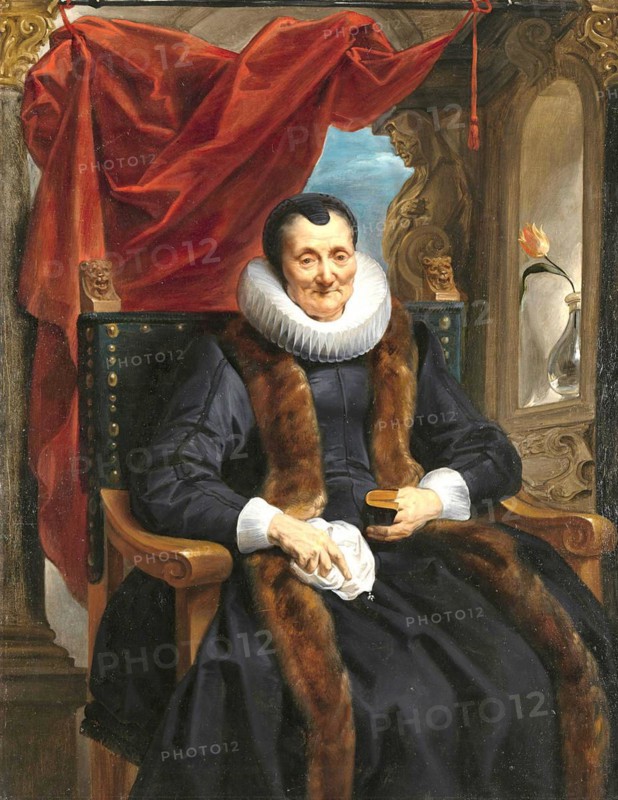 This elderly woman, Magdalena de Cuyper, is the mother of Rogier Le Witer