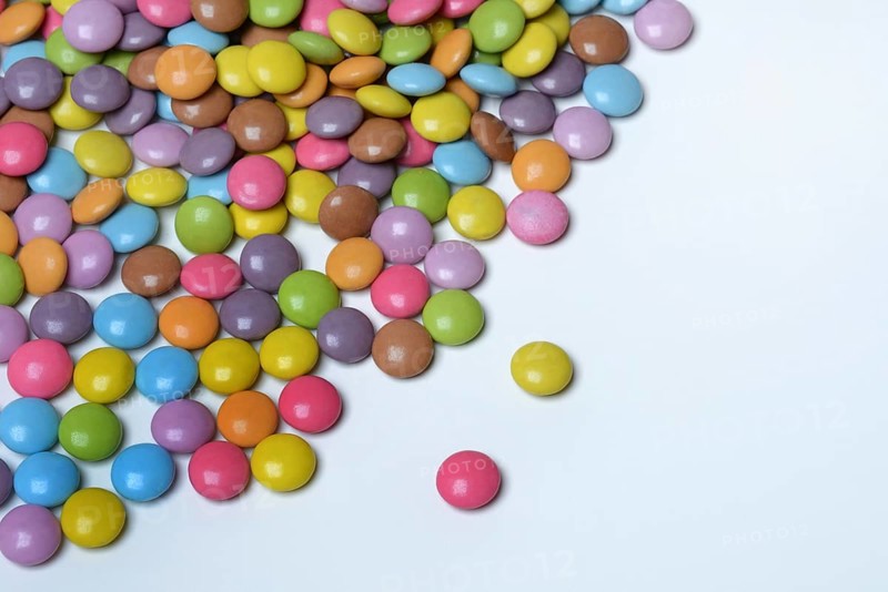 Coloured chocolate lentils, Smarties