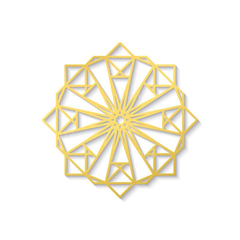 Islamic golden ornament, vector illustration