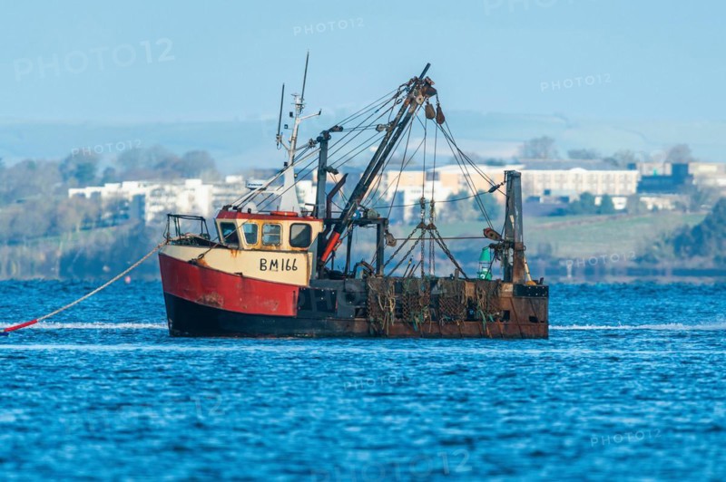 Crab Fishing Boat on River Exe, Dawlish Warren, Exmouth, Devon, England, United Kingdom, Europe