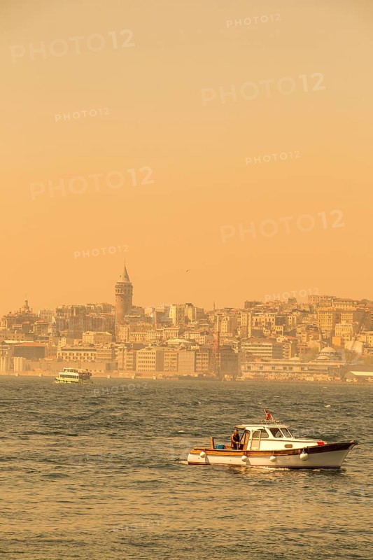 View of the Galata Tower from Byzantium times in Istanbul
