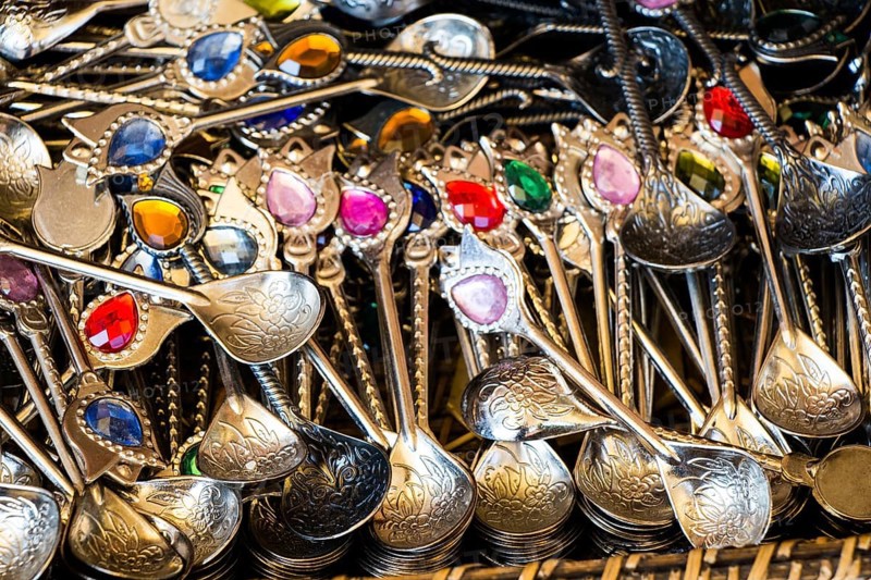 Vintage rustic tea spoon in old Bazaar place