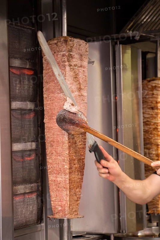 Traditional Turkish Doner Kebab on pole