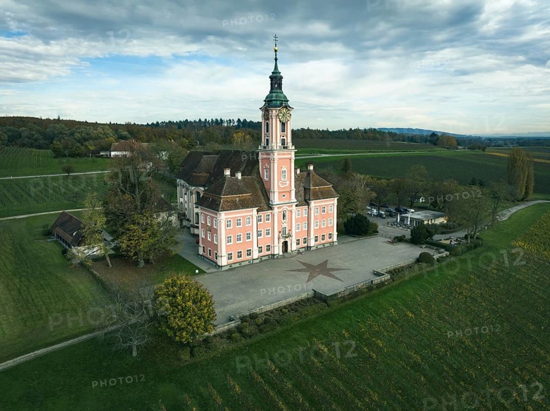 Birnau Pilgrimage Church, Uhldingen-Muehlhofen, Lake Constance District, Upper Swabia, Baden-Wuerttemberg, Germany, Europe
